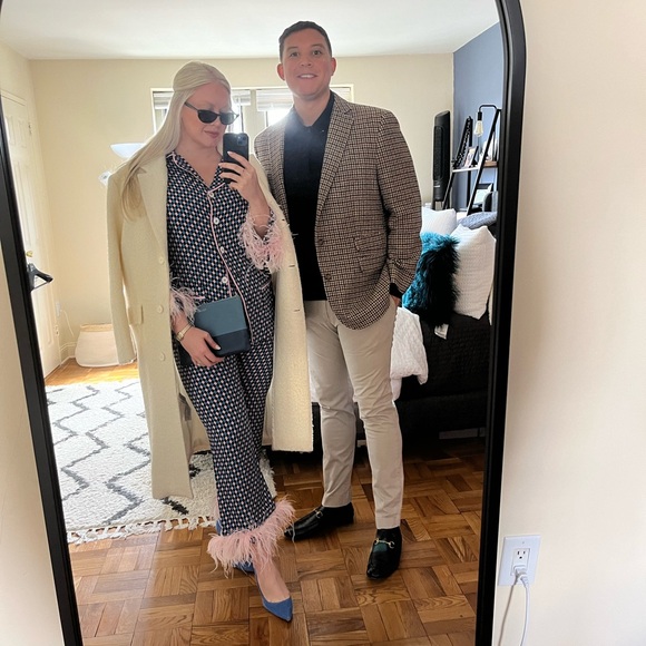 Celine bi-color clutch (navy and light blue) minor scratch and scuff on back! - Picture 16 of 16